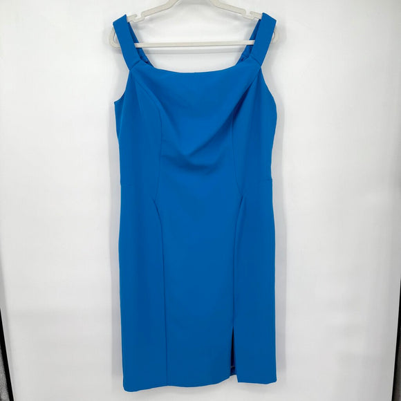 women Marina Shaped Sleeveless Bright Blue Dress 14