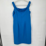 women Marina Shaped Sleeveless Bright Blue Dress 14