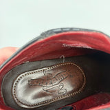 women Free Bird Snake Print Leather Ankle Boot Black Shoes 7