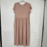 women Universal Thread Cotton Maxi Peach Dress L