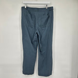women Loft Outlet High Rise Slim Wide Leg Pewter Pants 12