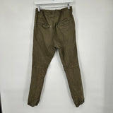 men H&M Hand Bleached Joggers Olive Green Pants 30
