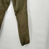 men H&M Hand Bleached Joggers Olive Green Pants 30