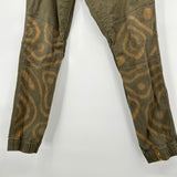 men H&M Hand Bleached Joggers Olive Green Pants 30