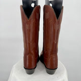 women Old West Like New 12in Leather Cowboy Boots Brown Shoes 9.5