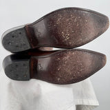 women Old West Like New 12in Leather Cowboy Boots Brown Shoes 9.5