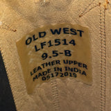 women Old West Like New 12in Leather Cowboy Boots Brown Shoes 9.5