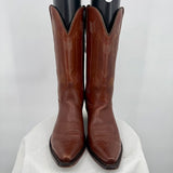 women Old West Like New 12in Leather Cowboy Boots Brown Shoes 9.5
