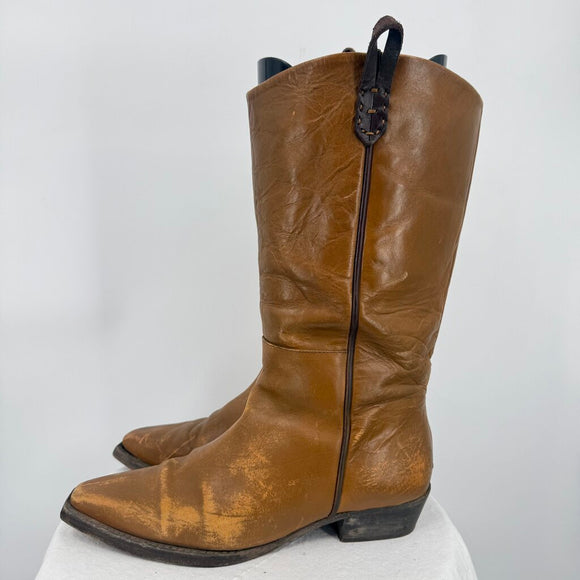 women Montage Leather Cowboy Boots Maize Shoes 40/10