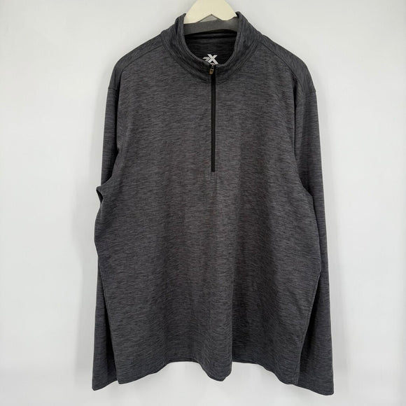 men Zeroxposur 1/4 Zip Heather Gray Activewear XL