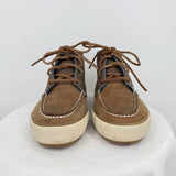 men Sperry Top-Sider Tall Ankle Boot in Leather & Canvas Brown Shoes 8M