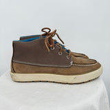 men Sperry Top-Sider Tall Ankle Boot in Leather & Canvas Brown Shoes 8M