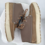 men Sperry Top-Sider Tall Ankle Boot in Leather & Canvas Brown Shoes 8M