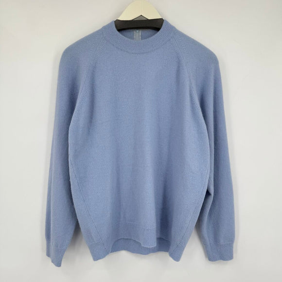 women Slade Vintage Lambswool Blend Crew Baby Blue Sweater L