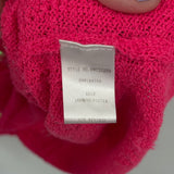 women Davi & Dani Argyle Sequins Hot Pink Sweater M