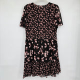women Michael Kors Mixed Floral Print Black Dress L