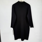 women Nina Leonard NWT Silver Studded Sweaterdress Black Dress XL