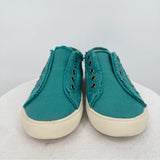 women Montana West Jeweled Tooled Canvas Sneakers Teal Shoes 7