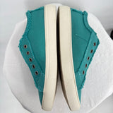 women Montana West Jeweled Tooled Canvas Sneakers Teal Shoes 7
