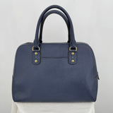 women Michael Kors Saffiano Leather Shoulder Bag Navy Blue Purse 14" x 6" x 10"