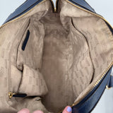 women Michael Kors Saffiano Leather Shoulder Bag Navy Blue Purse 14" x 6" x 10"