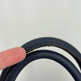 women Michael Kors Saffiano Leather Shoulder Bag Navy Blue Purse 14" x 6" x 10"