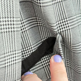 women Michael Michael Kors Patch Pocket Blazer Black White Plaid Jacket L