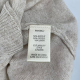 women Max Studio Boat Neck Tie Sleeve Cream Knit Top S