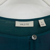 women Valette Silk Blouse Deep Teal Woven Top S
