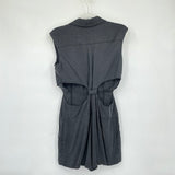 women Bebe Button Front Cut Out Romper Aged Black Jumpsuit/Romper XS