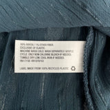 women Knox Rose Metallic Stripe Peplum Teal Woven Top XL