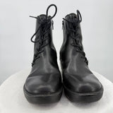 women Bionica Corset Leather Wedge Boots Black Shoes 8