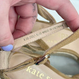 women Kate Spade Wedge Espadrille Tan Shoes 8.5