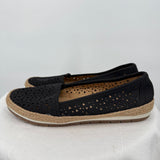 women Naturalizer Rackley Cutout Espadrille Flats Black Shoes 7M