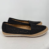 women Naturalizer Rackley Cutout Espadrille Flats Black Shoes 7M