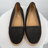 women Naturalizer Rackley Cutout Espadrille Flats Black Shoes 7M