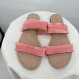 women Lauren Conrad NWT Fringe Sandals Pink Shoes 8/9