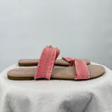 women Lauren Conrad NWT Fringe Sandals Pink Shoes 8/9