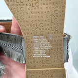 women Lauren Conrad NWT Fringe Sandals Gray Shoes 10/11