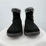 women Khombu Iris Water Repellant Suede Boot Black Shoes 9M