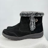 women Khombu Iris Water Repellant Suede Boot Black Shoes 9M