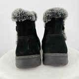 women Khombu Iris Water Repellant Suede Boot Black Shoes 9M