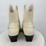 women Open Edit Like New Enzo Western Flair Boots White Shoes 7