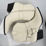 women Open Edit Like New Enzo Western Flair Boots White Shoes 7