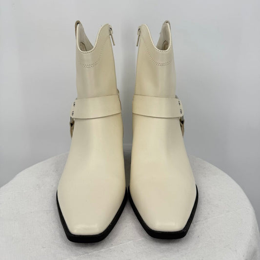 women Open Edit Like New Enzo Western Flair Boots White Shoes 7