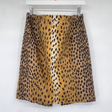 women Michael Kors Cheetah Print Mini Brown Black Skirt 10P