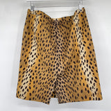 women Michael Kors Cheetah Print Mini Brown Black Skirt 10P