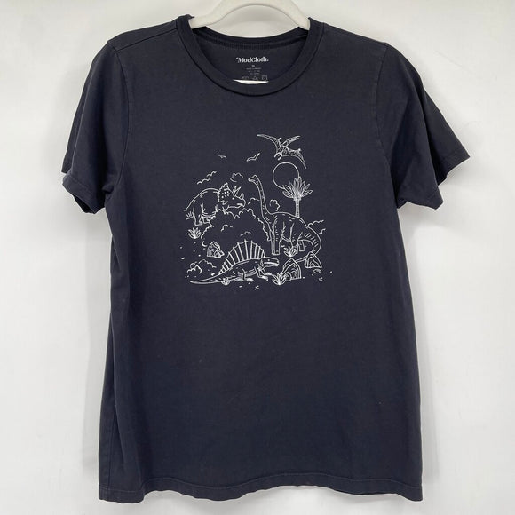 women ModCloth Dinosaur Graphic Tee Black Knit Top M
