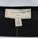 women Moulinette Soeurs - Anthro NWT Velvet Blouse Black Knit Top S