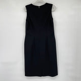 women Hugo Boss Dristie Wool Sleeveless Pencil Black Dress 8